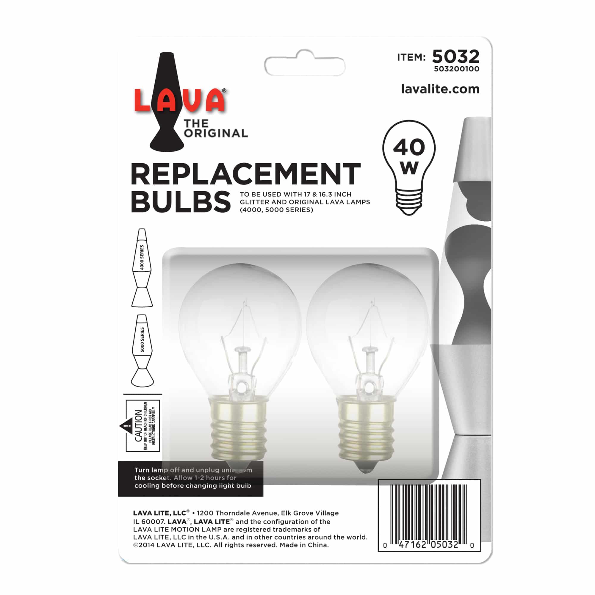 40W Lava Lamp Light Bulb A15